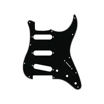 Fender Pickguard BLACK 11-HOLE MODERN-STYLE STRATOCASTER® S/S/S PICKGUARD, чёрный