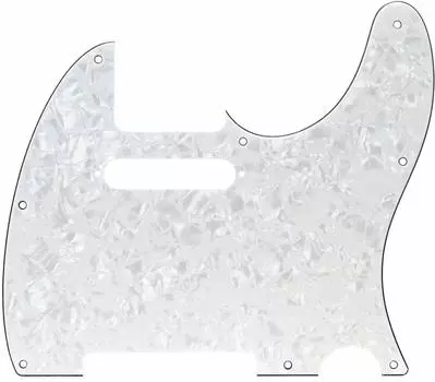 Fender Pickguard MOUNT WHITE MOTO 8-HOLE MULTI-PLY TELECASTER® PICKGUARD,