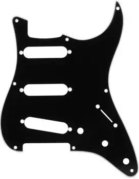Fender Pickguard Pickguard, Stratocaster® S/S/S, 8-Hole Mount, Black, 3-Ply чёрный
