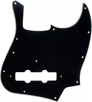 Fender Pickguard Pure Vintage Jazz Pickguard, Bass® 70s, крепление на 10 отверстий, черный, 3-слойный