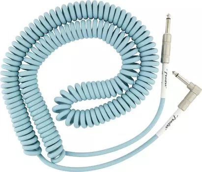 Fender Shielded Cable Original Series Coil Daphne Blue Cable, Straight-Angle, 30 ,