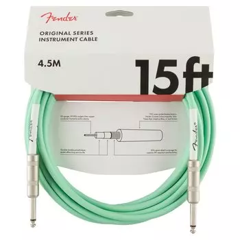 Fender Shielded Cable Original Series Instrument Surf Green Cable, 15 ,
