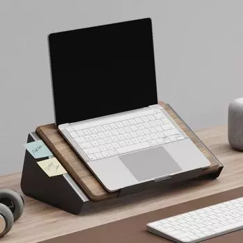 FENGE Laptop PC Tablet Fits up to Aluminum and Wood Ergonomic G03A1064D Stand, Stand, Stand, 17-inch Laptops, Construction, 30° Angle, Non-Slip,