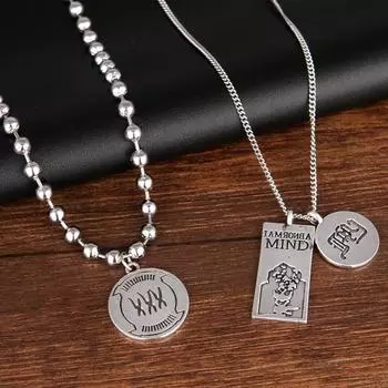 Fengfan Ff Ожерелье Мужское и Женское Модное Ретро Подвеска-Монета Свитер Цепочка Длинные Декоративные Аксессуары