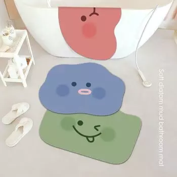 Fengfu Creative креативная противоскользящая подушка для унитаза, мягкая подушка для ванной, впитывающая, быстросохнущая, для ног 40CM 60CM Diatom mud