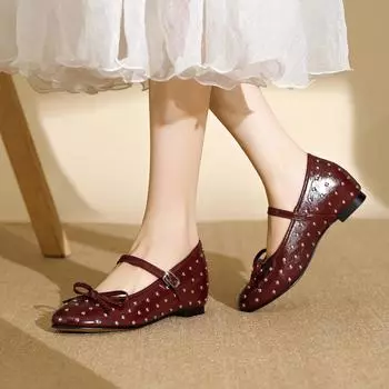 Fengliya single shoes fairy bow 2025 new silver glitter crystal full diamond flat ballet shoes Mary Jane shoes 34 чёрный