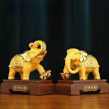 Fengshui Zhaocai Привлечение богатства Nafu Украшения Слона Гостиная ТВ Шкаф Винный шкаф Украшения Подарок на новоселье