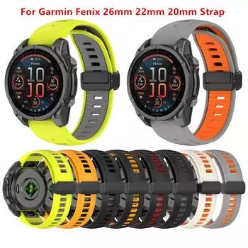 Fenix8 ремешок для часов Garmin Fenix 8 43 мм 47 мм 51 мм E 7S 7 7X 6S 6 6X Pro 5S 5 5X Enduro3 2 силиконовый ремешок браслет QuickFit Garmin Fenix 8 43mm чёрный