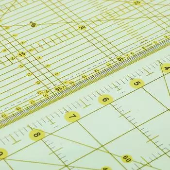 Fenrry 1 шт. линейка для квилтинга с двухцветными линиями сетки для шитья и рукоделия линейка для пэчворка линейка для квилтинга для резки ткани и бумаги