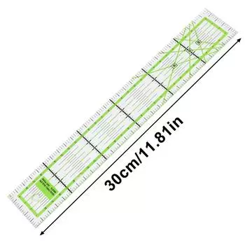 Fenrry 1PC Швейные линейки Направляющие для ткани Акриловые квилтинговые прямоугольные линейки с противоскользящими ручками