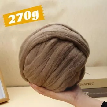 Fenrry 270 г шерстяная ровница шерстяная пряжа иглы для валяния шерстяное волокно шерстяной ровницы для шерстяного войлока принадлежности DIY фестиваль ремесленные материалы коричневый