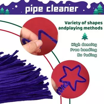 Fenrry 300 шт. ершики для чистки трубок синель стержень ремесленные принадлежности для волос пушистые палочки щетка для чистки трубок для DIY художественные ремесла украшения чёрный