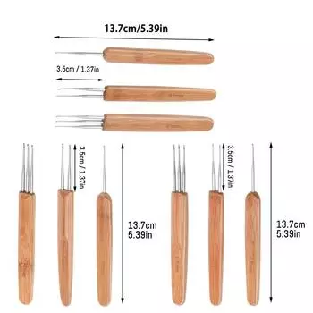 Fenrry 3 шт. 0,5/0,75/1 мм инструмент для дредов набор крючков для дредов игла для вязания крючком