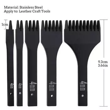 Fenrry 4 мм 1/2/4/6 зубчатый дырокол для шитья кожаный дырокол для дырокола инструмент для шитья по коже долото для ручного шитья своими руками