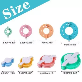 Fenrry 4 шт./комплект разных размеров, круглый инструмент для изготовления помпонов, пушистый шарик, ткацкий станок, инструмент для самостоятельного вязания, подходящий для украшения шапки, шарфа