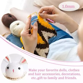 Fenrry 9 шт. Инструмент для вязания Мягкая ручка Алюминиевая игла для вязания крючком свитера TPR DIY Craft Шарф Швейные иглы Вязание