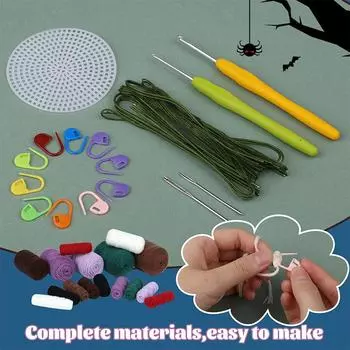 Fenrry Halloween Complete Crochet Starter Kit с пошаговыми видеоуроками Knitting Kit DIY Craft Supplies