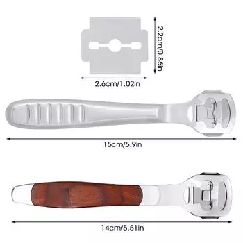 Fenrry Leather Skiving Tool Edge Skiver Leather Beveler DIY Trimming Tools Professional Shovel Leather Knife With 10 Blades