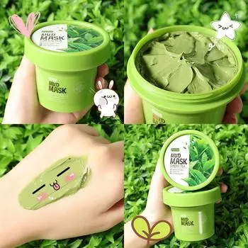 FENYI Green Tea Mask Очищающая грязевая маска с глиной, 100 г, мазковая маска для лица 100g