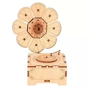 FEOOE детская музыкальная игрушка деревянная головоломка «сделай сам» деревянная трехмерная сборная фонограф Заводная музыкальная шкатулка CJ