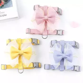 Фея, одежда для прогулок с кошками, кошачий нагрудный ремень, поводок, юбка принцессы, одежда двойного назначения для домашних животных, веревка для прогулок с кошками, веревка для собак. S синий