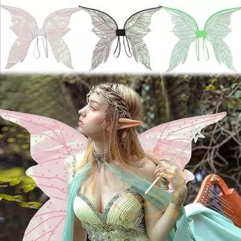 Фея Принцесса Крылья Эльф Косплей Крыло Искра Косплей Костюмы Украшение Дома розовый