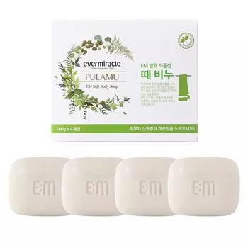 Ферментированное растительное мыло Evermiracle EM, 100 г, 4 шт.