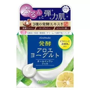 Ферментированный гель Aloe Made AY 100 г All in One Витамин C Следующее поколение Аромат йогурта с алоэ (Ниацинамид, производное, церамид, ретинол) белый