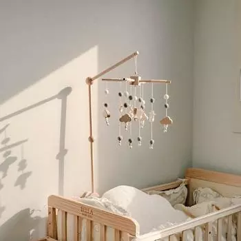 Fernild деревянная передвижная подставка для кроватки новорожденного, корейские детские игрушки