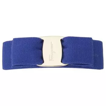 Ferragamo Bala Ribbon Valletta Blue Vara Bow Hair Accessories Hair Clip Hair Fixing