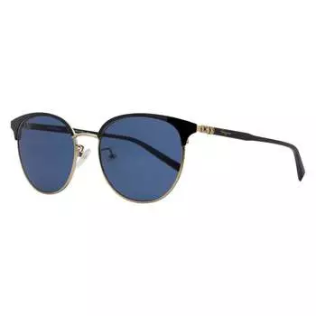 Ferragamo Salvatore Круглые солнцезащитные очки Ferragamo SF2201 703 Черные/Золотые 53 мм 2201