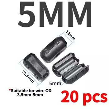 Ферритовый сердечник шнура кольцо дроссель бусина 3.5/5/7/9/13/15 мм подавитель помех RFI EMI фильтр для USB антенны HDMI-совместимый аудиокабель