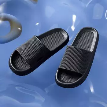 Feslishoet Летние женские модные толстые тапочки на платформе мягкие сандалии для пляжа и отдыха повседневная обувь нескользящая EVA для мужчин на открытом воздухе 36-37