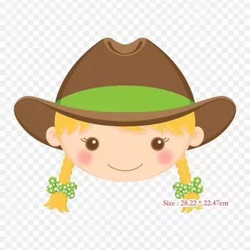 Festa Junina Minus Cowboy Party, термопереносная печать, виниловые нашивки, наклейки для одежды, аппликации «сделай сам», моющиеся нашивки