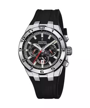 Festina Chrono Bike резиновый ремешок черный циферблат кварцевые часы F20671-6 100M мужские часы чёрный