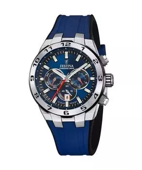 Festina Chrono Bike резиновый ремешок синий циферблат кварцевые часы F20671-1 100M мужские часы синий
