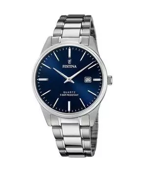 Festina Classics Кварцевые мужские часы из нержавеющей стали с синим циферблатом F20511-3 синий