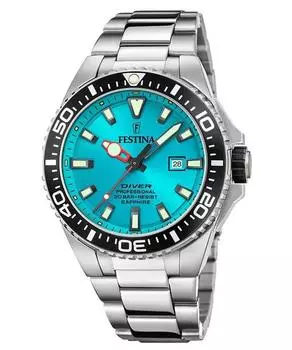 FESTINA Мужские часы Diver из нержавеющей стали с бирюзовым циферблатом F20663-5 200M бирюзовый