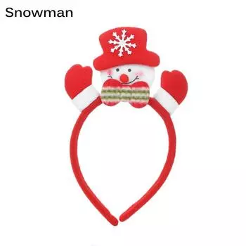 Festival Costume Head Hoop Party Gift Snowman Christmas Headband Santa Xmas Hairband LED Light Snowman