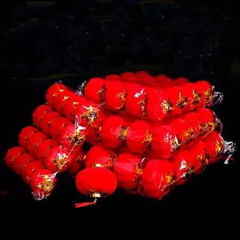 Festival Latern DIY Craft Cute Plastic Lantern Party Supplies Flocking Lanterns New Year Decor Size 6-16pcs