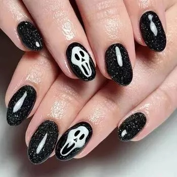 Festive Atmosphere Halloween Fake Nails Various Styles Handmade Wear Nail Party style 7