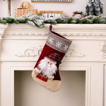 Festive Christmas Stockings Featuring Charming Reindeer Design For Decor Seasonal Santa Sock