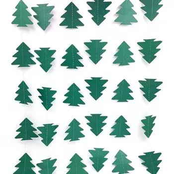 Festive Christmas Tree Hanging Garland Green Hanging Backdrop Decor Holiday Decor