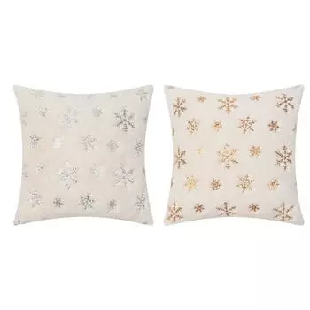 Festive Snowflake Cushion Case Cushion Cover Soft Plush Pillowcase for Christmas Home Bedroom Living Room Decor X3UC серебряный