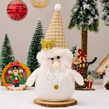 Festive White Snowman Plush Toy Charming Gnome Doll Versatile Christmas Decoration Piece Christmas White Santa