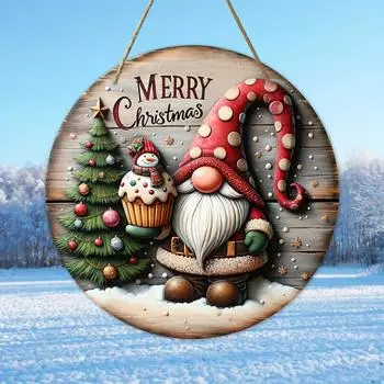 Festive Wooden Christmas Decoration Sign - Charming Holiday Accent