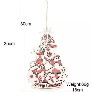 Festive Wooden Christmas Tree Decor Vibrant Ornaments For Holiday Celebrations Displays And Red Tree