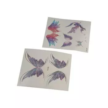 Фестиваль девушек поддельные татуировки боди-арт наклейки временные татуировки на лицо наклейки татуировки бабочки 01