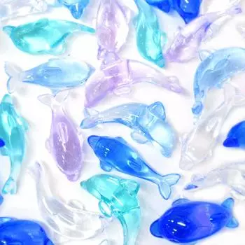 Фестиваль драгоценных камней, колотый лед, дельфин, морской, 1 кг(355 шт.) 506-400