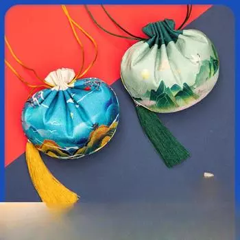 Фестиваль лодок-драконов, пакетик для переноски на шее, пакетик для волос плода, сумка для волос, подвесные аксессуары Hanfu, парча с вышивкой, пустая сумка Single fringe